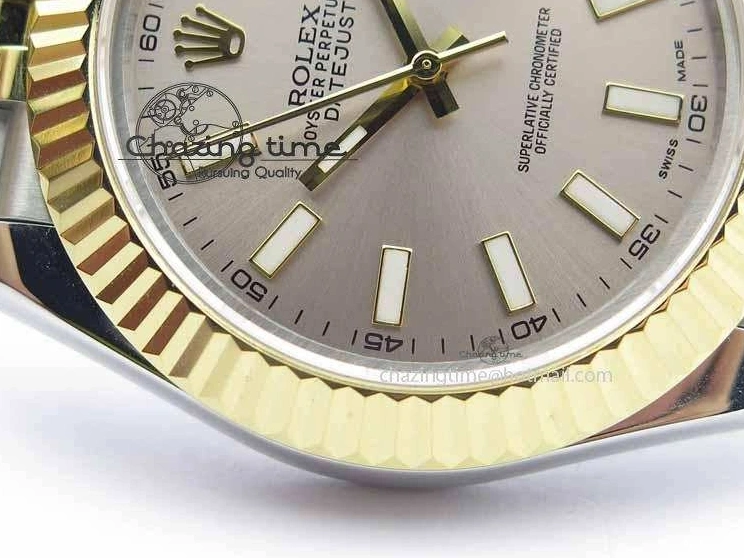 1222 Sleek DateJust II 41mm SS YG BP Maker Best Edition Silver Dial On Jubilee Bracelet A 3675